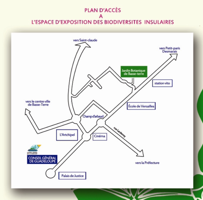 Plan d'accès au Jardin botanique