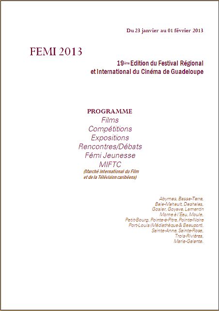 Programme FEMI 2013