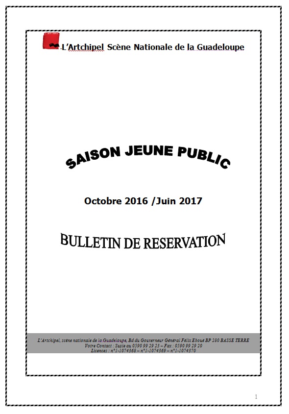 Bulletin de réservation