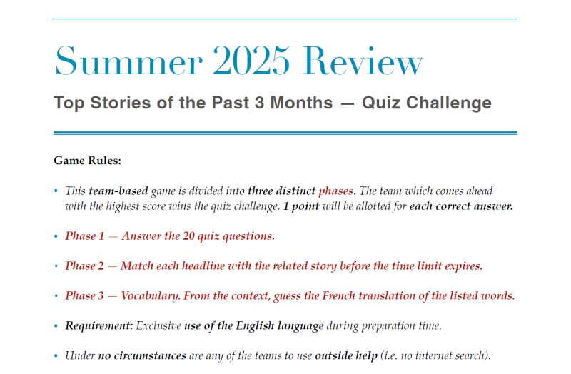 SUMMER 2025 REVIEW 