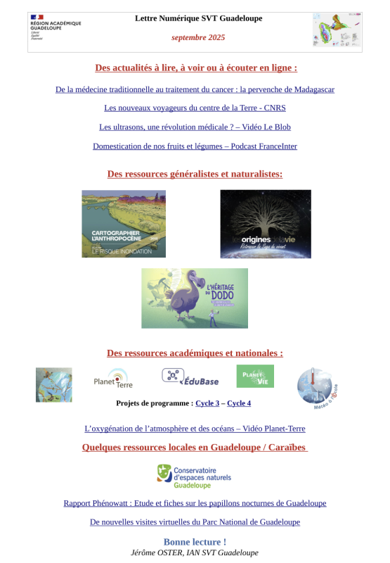 Lettre Num SVT septembre 2025
