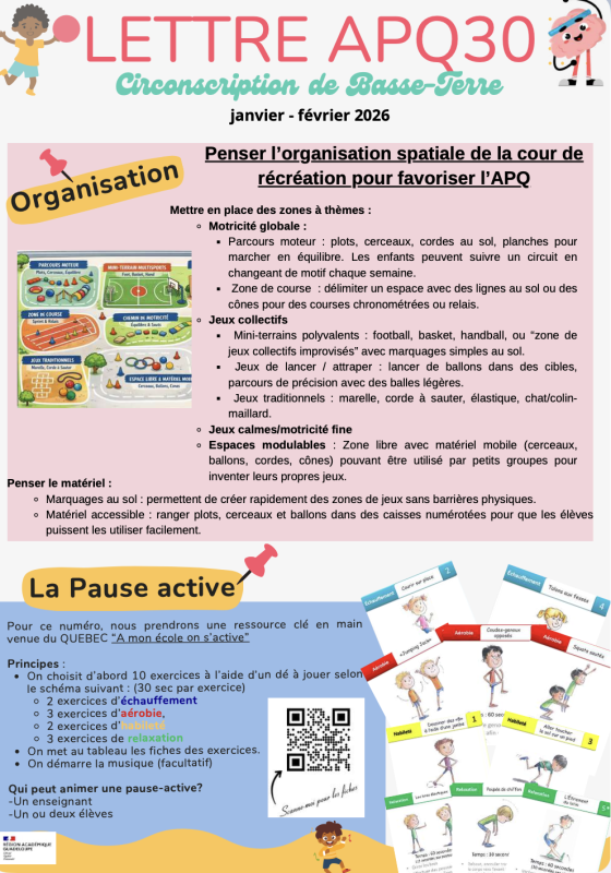 Lettre APQ 30 n°3, janvier/février 2026