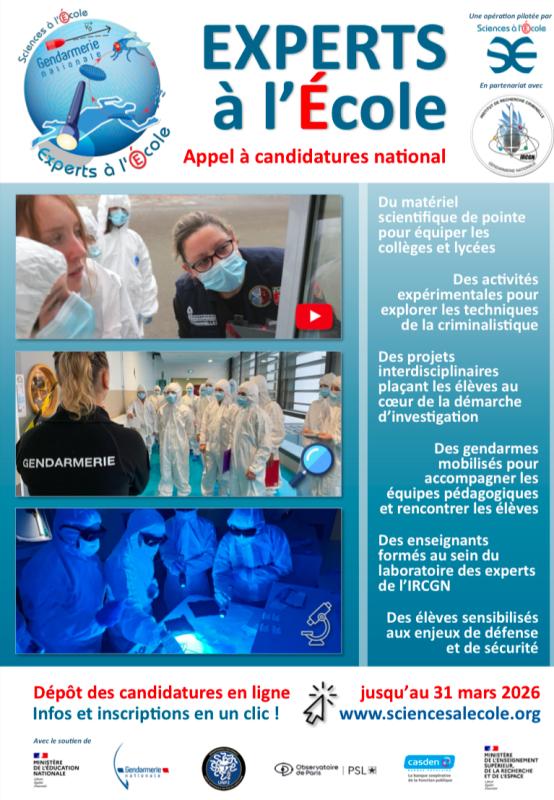 Experts à l'école : appel à candidature