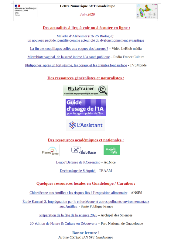 Lettre Num SVT Guadeloupe Juin 2026