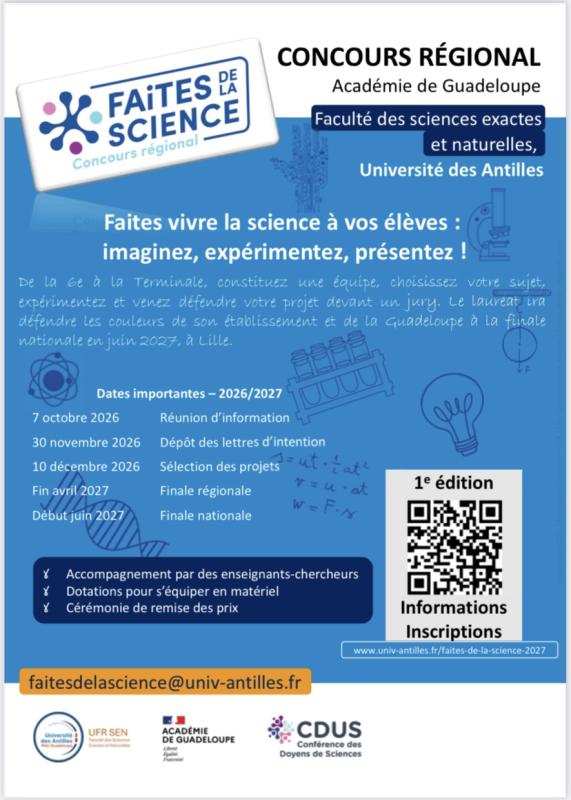 Le Concours "Faites de la science" arrive en Guadeloupe 