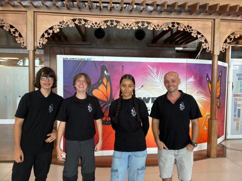 Départ des élèves aéroport Maryse CONDE