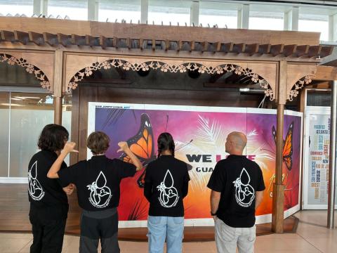 Départ des élèves aéroport Maryse CONDE