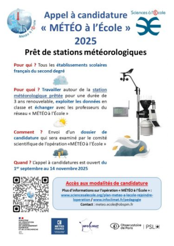 Affiche météo à l'école
