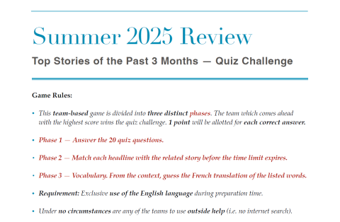SUMMER 2025 REVIEW 