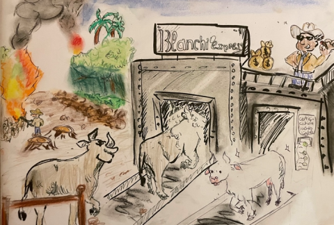 Illustration : production d’élèves (classes de Seconde 10, LGT Yves Leborgne)