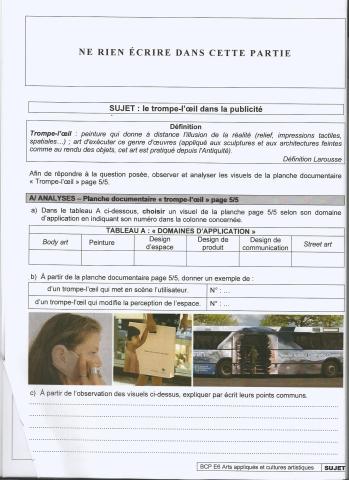 Sujet Bac pro épreuve E6 page 2/5