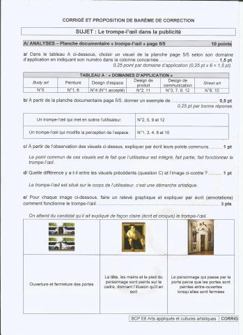 Corrigé sujet Bac pro épreuve E6 page 1/2