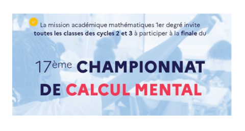Épreuves de la 17ème édition du championnat académique de calcul mental