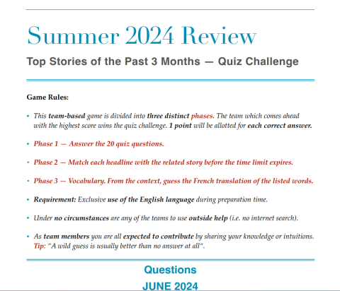 SUMMER QUIZ 2024