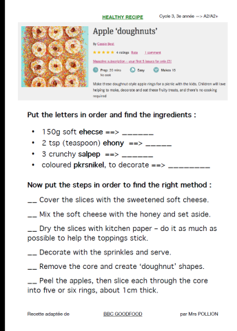 MY FIRST HEALTHY RECIPE.