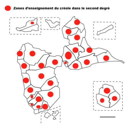 Implantation du créole dans l'académie de la Guadeloupe (2020-2021)