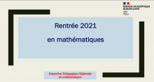 rentrée maths 2021